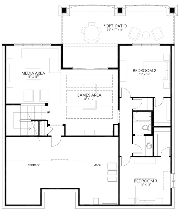 Monaco   Opt. Lower Level   1248 sqft