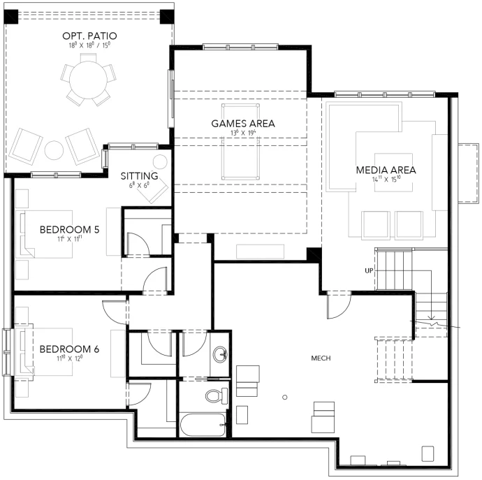 Prescott Lower Level   1190 sqft